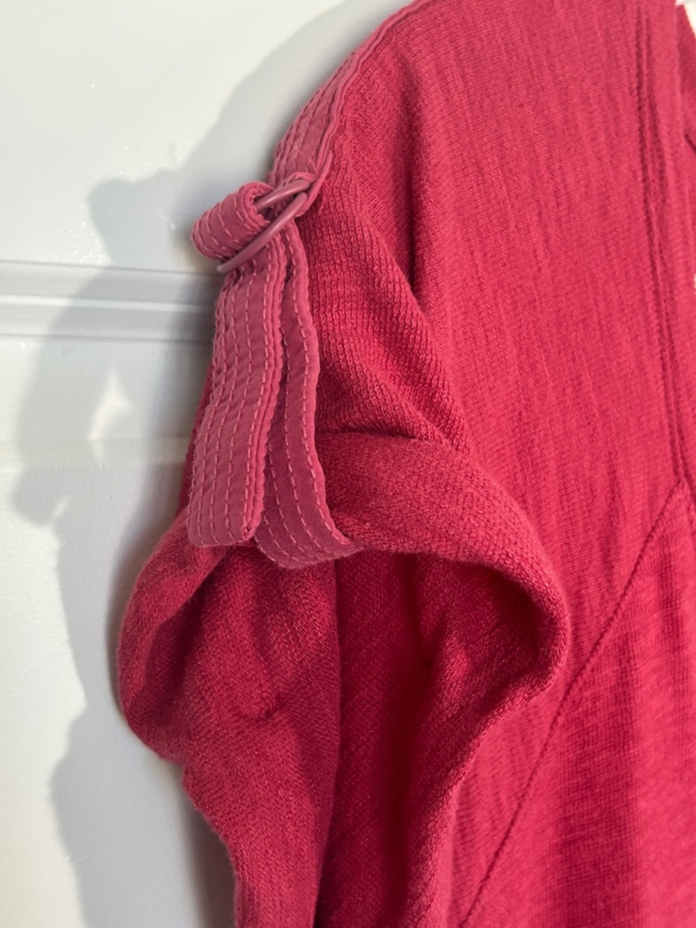 Casual Red V-Neck Tiered Mini Dress - Picture 4 of 10